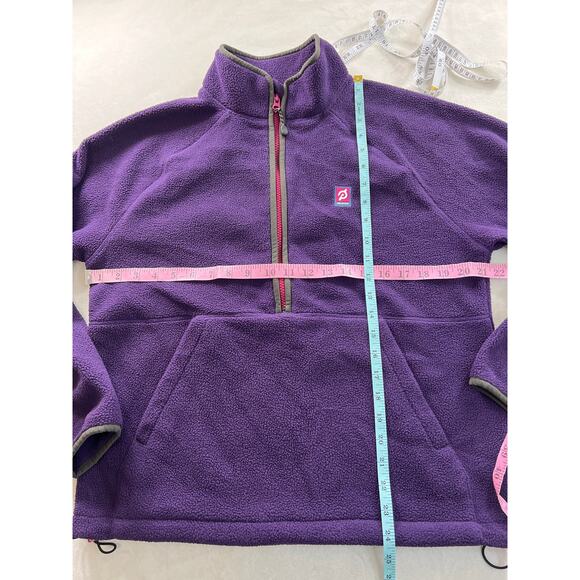 Peloton Chalet Lightweight Sherpa 1/2 Zip Pullover Purple Sweatshirt size Small - Picture 11 of 11